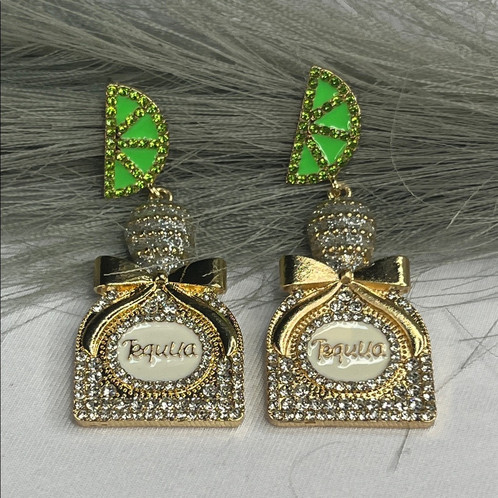 GOLD STUD TEQUILA AND LIME EARRINGS